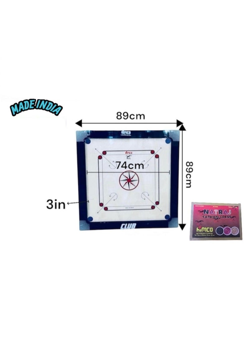 Carrom Board With Coins 89x89cm